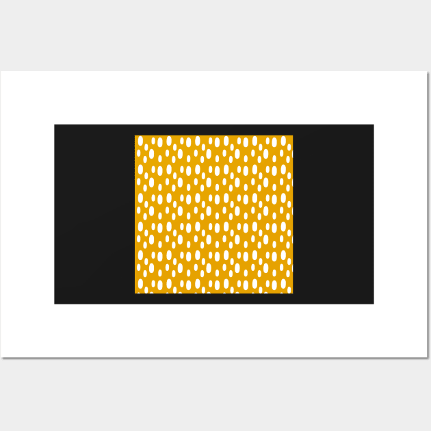 Yellow pattern with white spots Wall Art by bigmoments